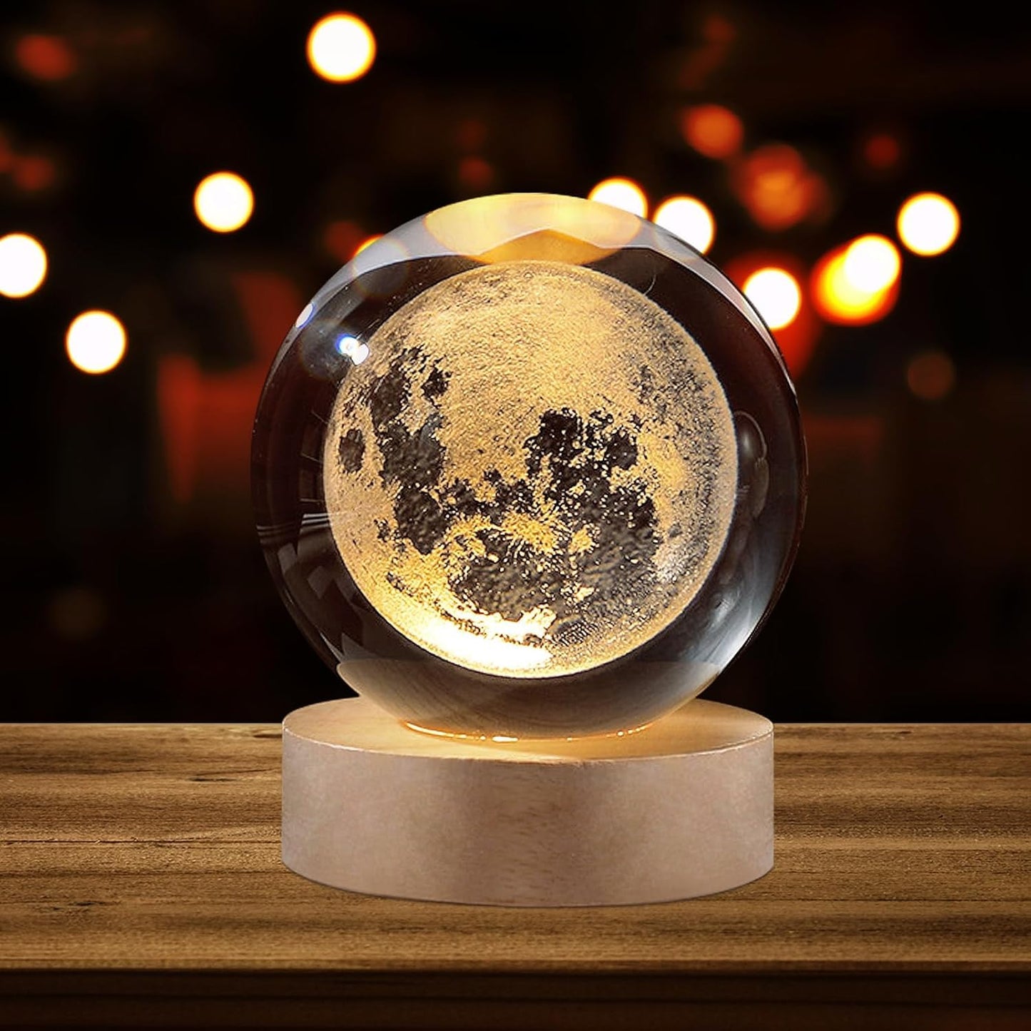 (Original) 3D Premium Crystal Moon Lamp