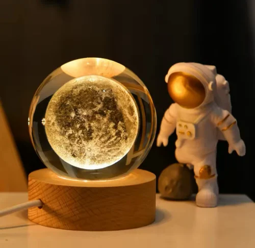 (Original) 3D Premium Crystal Moon Lamp